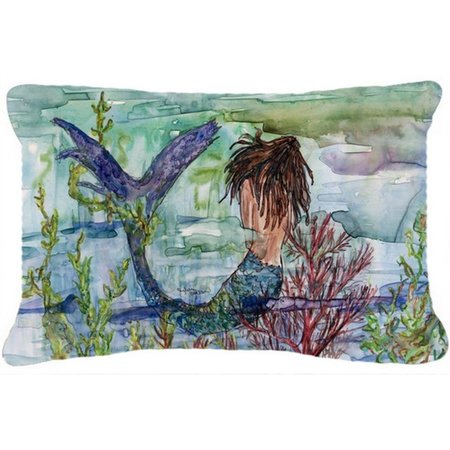 JENSENDISTRIBUTIONSERVICES Brunette Mermaid Coral Fantasy Fabric Decorative Pillow MI2557847